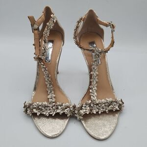 INC International Concepts Rosiee T-Strap Embellished Rhinestone Evening Heels